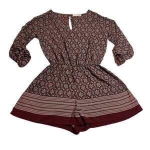 O'drey & Aggi Floral Print Playsuit Romper Size S Boho Festival Colorful Party